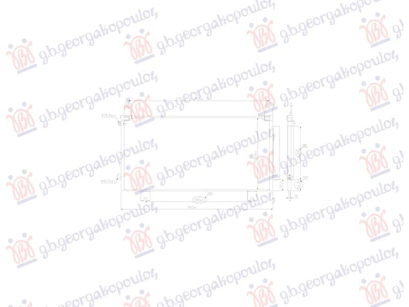 HLADNJAK KLIME 1.5 VTEC-TURBO (725x360) (KOYO)