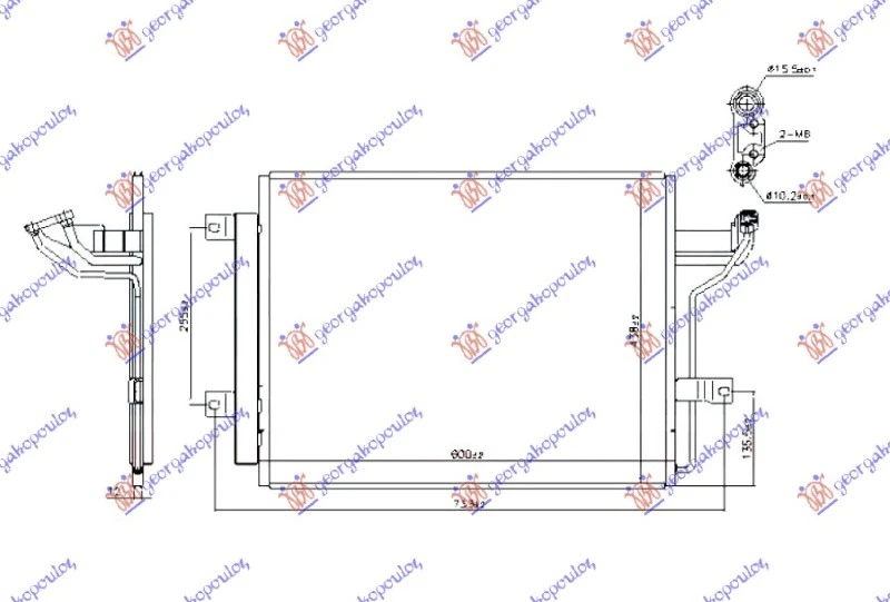 HLADNJAK KLIME 1.5/2.0 BENZIN - 2.0 BENZIN/HIBRID (600x438) (KOYO)