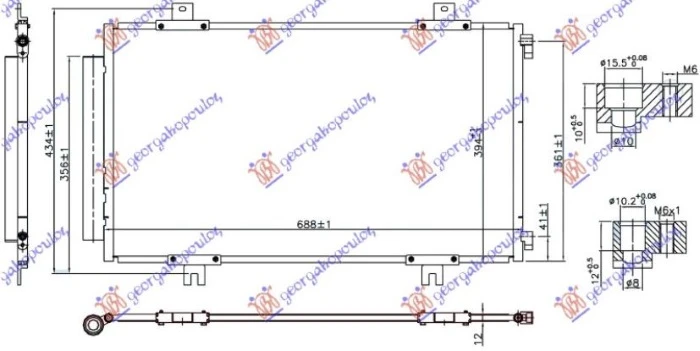 HLADNJAK KLIME 1.6 16v BENZIN (688x394x12) (NRF)