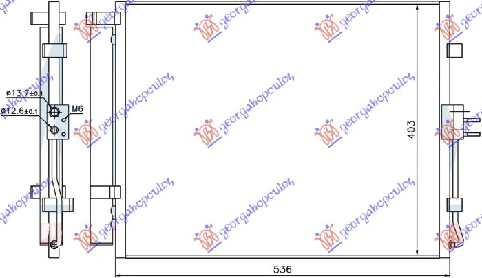 HLADNJAK KLIME 1.6 BEN-DIZ (495x400x16)