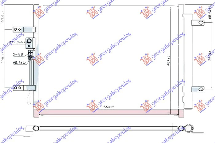 HLADNJAK KLIME 1.6 BEN/HIB (520x405x16)