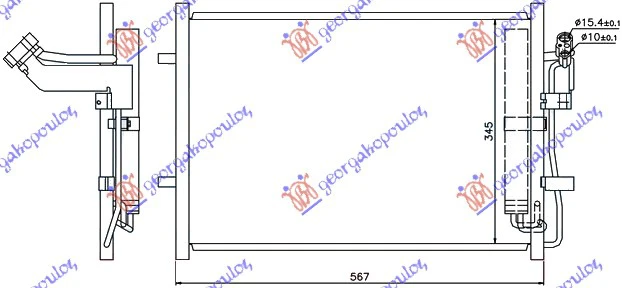 HLADNJAK KLIME 1.6 DIZ (525x360x12)