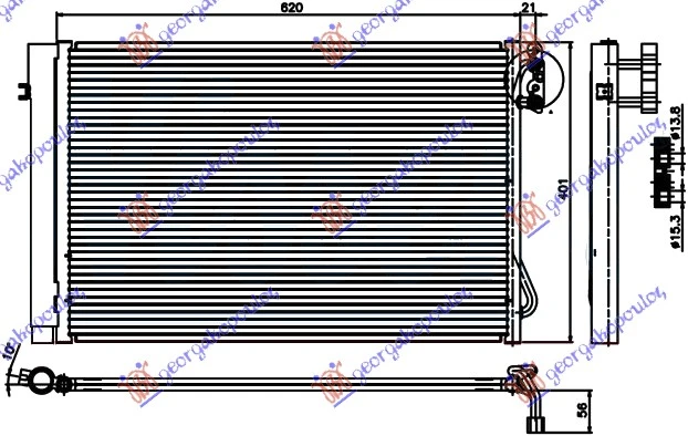 HLADNJAK KLIME 1.6/2.0/2.5/3.0 BENZIN (587x400) (KOYO)