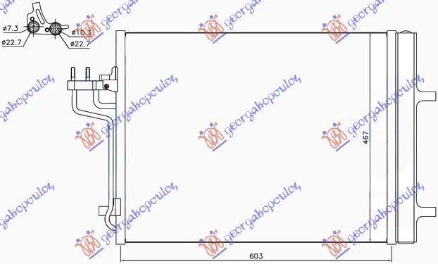 HLADNJAK KLIME 1.6i 16V TURBO - 2.0 TDCi (KOYO)
