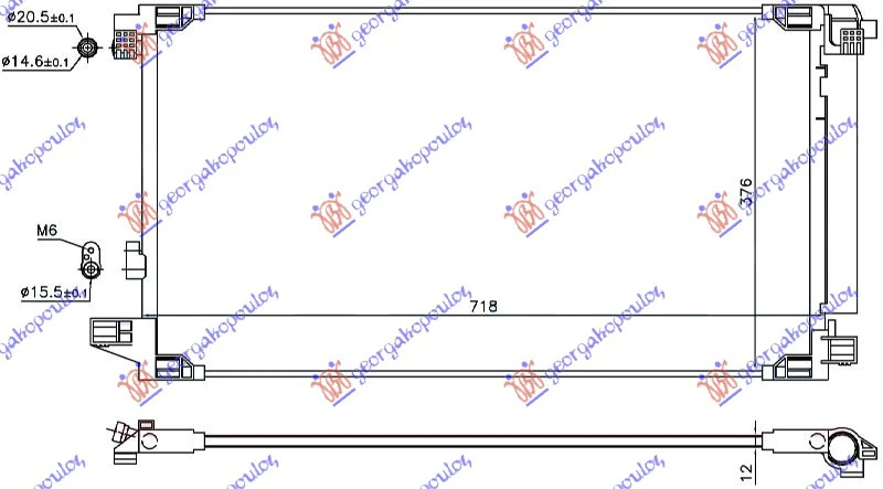 HLADNJAK KLIME 1.8 HIBRID BEN 675x375x12