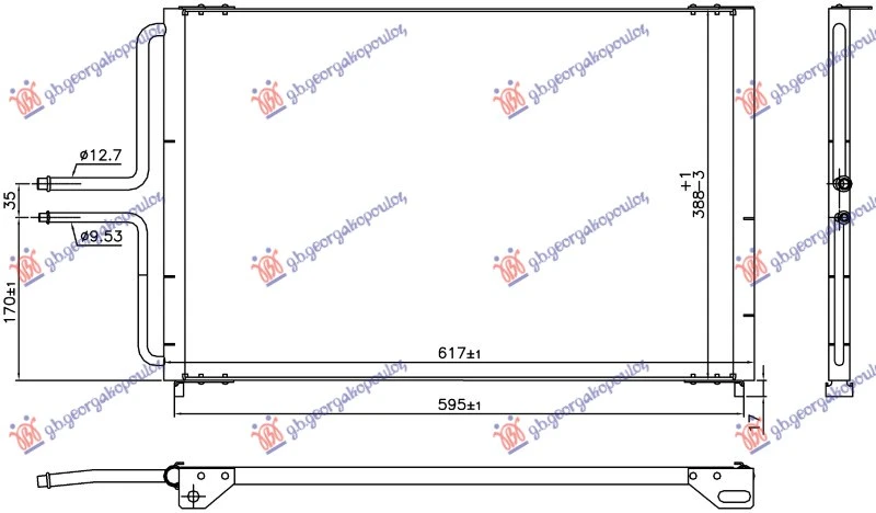 HLADNJAK KLIME 2.0 BENZIN (633x334x12) (MARELLI)