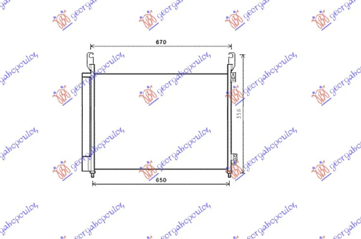 HLADNJAK KLIME  2.0DCi-2.5i -16V (63x45.