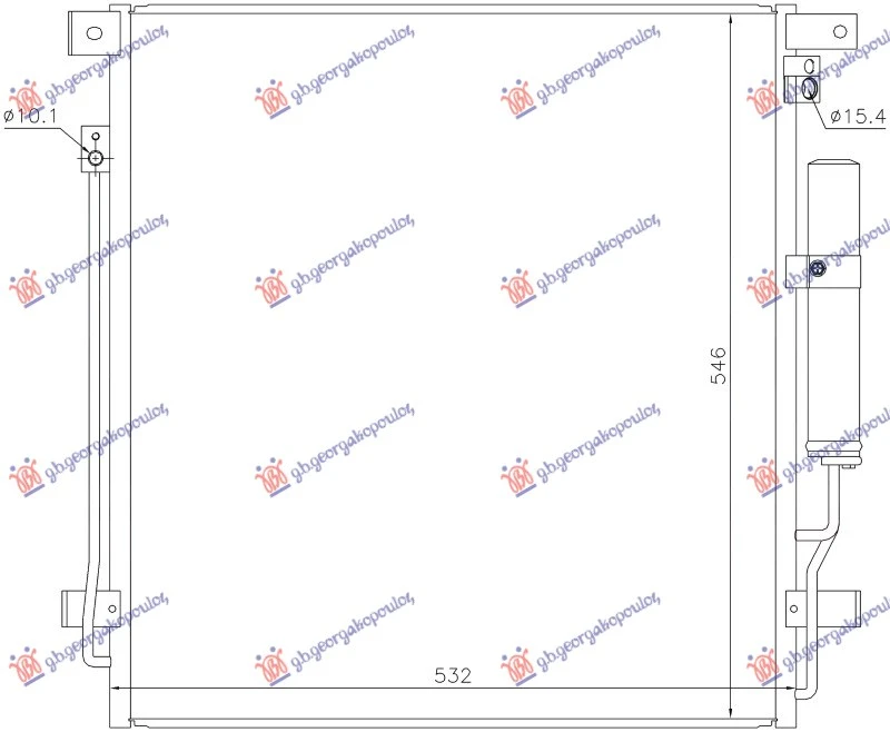 HLADNJAK KLIME 2.2/2.4 DIZEL (532x562x12) (KOYO)