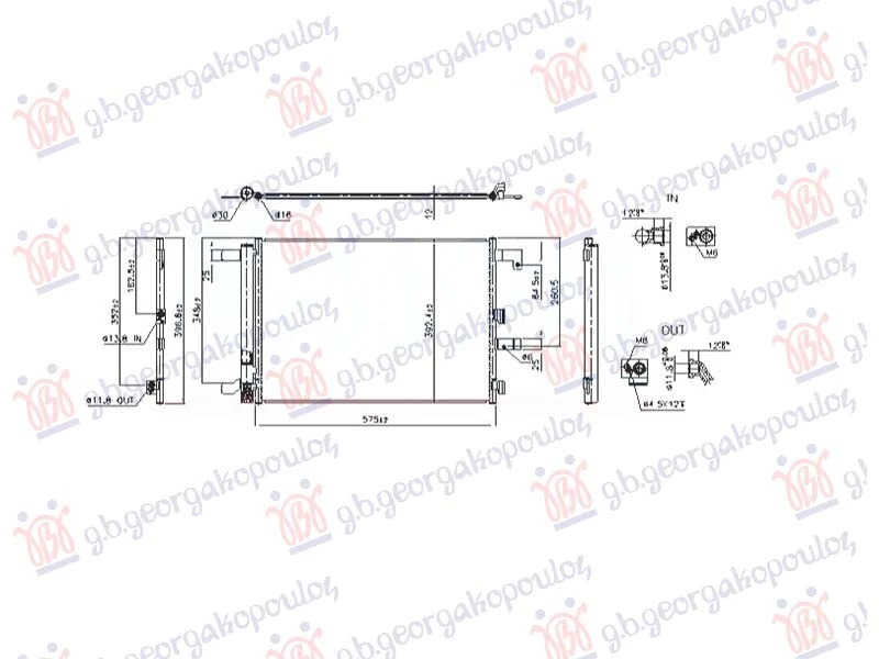 HLADNJAK KLIME 2.5 BENZIN (RS) (544x379) (NISSENS)
