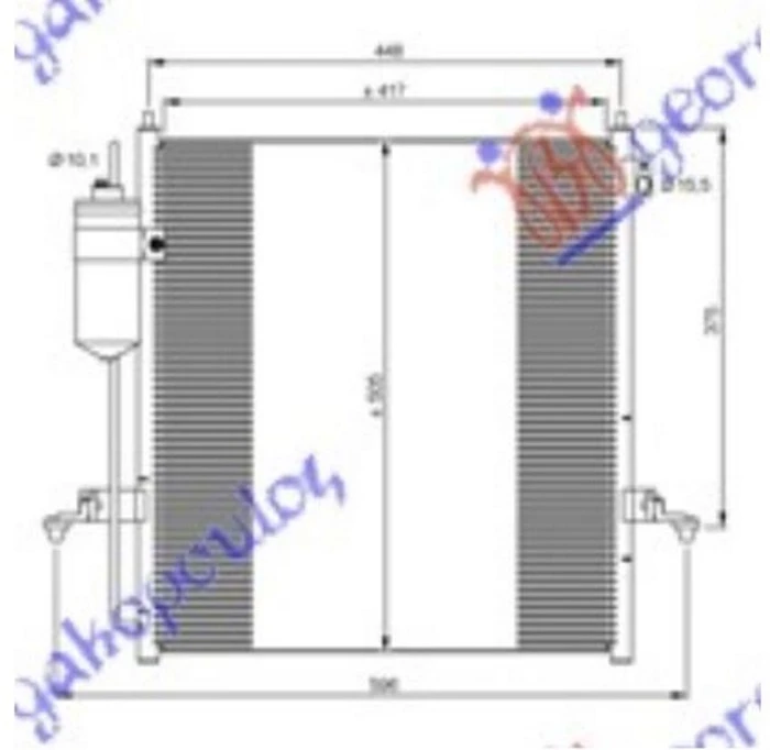 HLADNJAK KLIME 2.5 TURBO DIZEL (43x42) (KOYO)