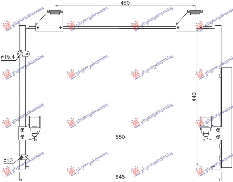 HLADNJAK KLIME 2.5/3.0 T.D DIZEL (600x440x16) (KOYO)