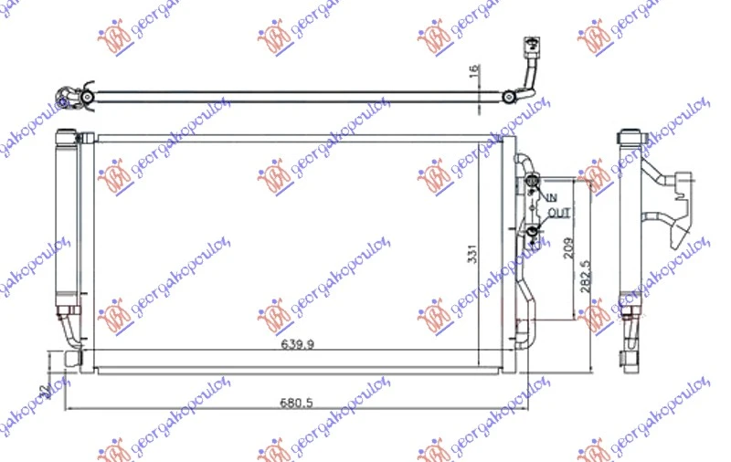 HLADNJAK KLIME 3.0 (M135i) BENZIN (AUTO) (600x345x16) (NISSENS)