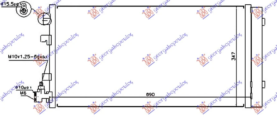 HLADNJAK KLIME BENZIN - DIZEL -2011 (650x350) (NRF)