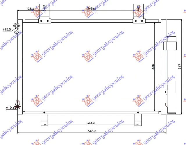 HLADNJAK KLIME BENZIN-DIZEL (500x335x16)