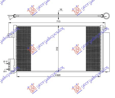 HLADNJAK KLIME BENZIN-DIZEL (62.7x29.5)