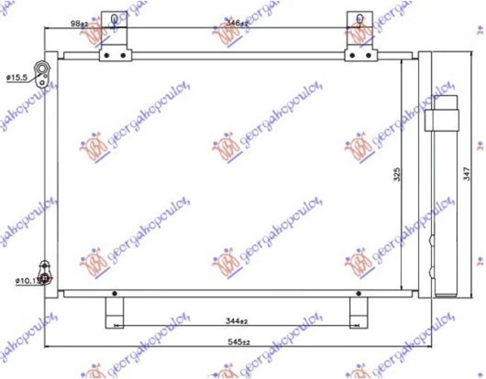 HLADNJAK KLIME BENZIN/DIZEL (500x335x16) (KOYO)
