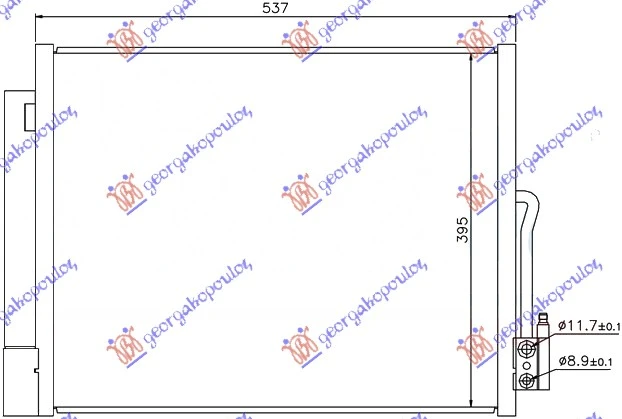 HLADNJAK KLIME BENZIN/DIZEL (500x410) (MARELLI)
