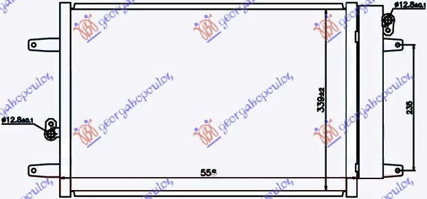 HLADNJAK KLIME BENZIN/DIZEL (525x362x16) 2000- (MARELLI)