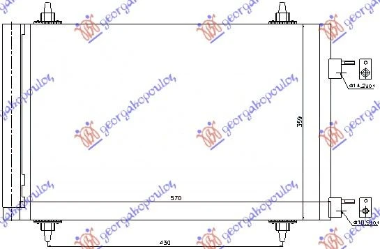 HLADNJAK KLIME BENZIN/DIZEL (535x361) (NISSENS)