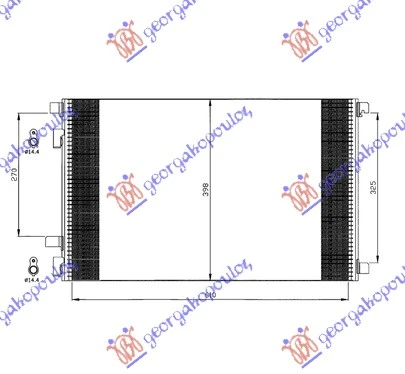HLADNJAK KLIME BENZIN/DIZEL (615x40) (NRF)
