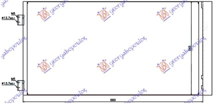 HLADNJAK KLIME BENZIN/DIZEL (625x330x12) (KOYO)