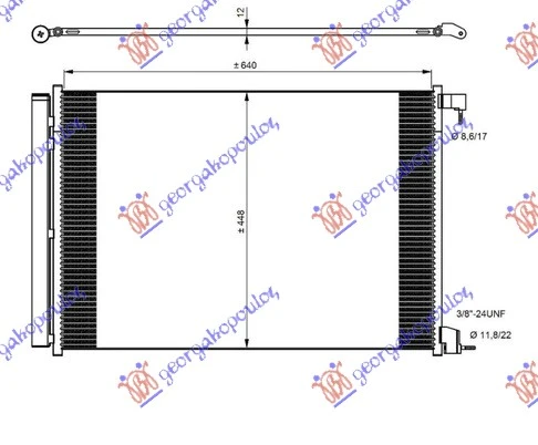 HLADNJAK KLIME BENZIN/DIZEL (640x448x12) R134 (MARELLI)