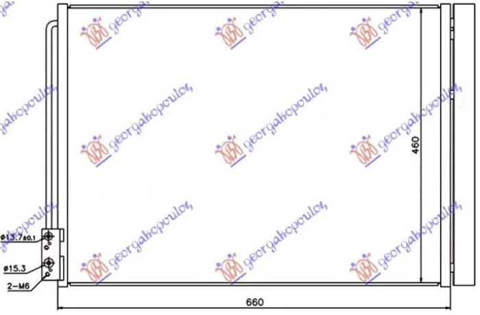 HLADNJAK KLIME BENZIN/DIZEL (&GT/F07) (625x470x16) BEHR TIP (KOYO)