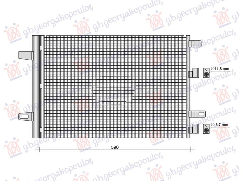 HLADNJAK KLIME SVI MODELI BENZIN/DIZEL (570x430x12) (NRF)