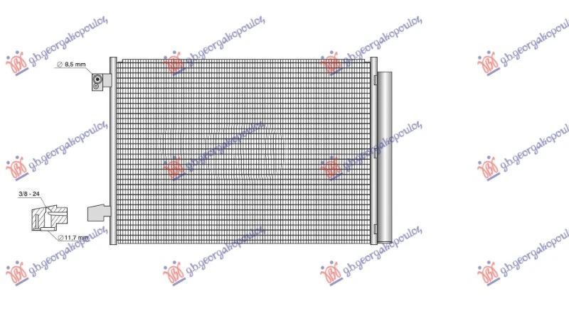 HLADNJAK KLIME SVI MODELSI (650x463x12) (NISSENS)