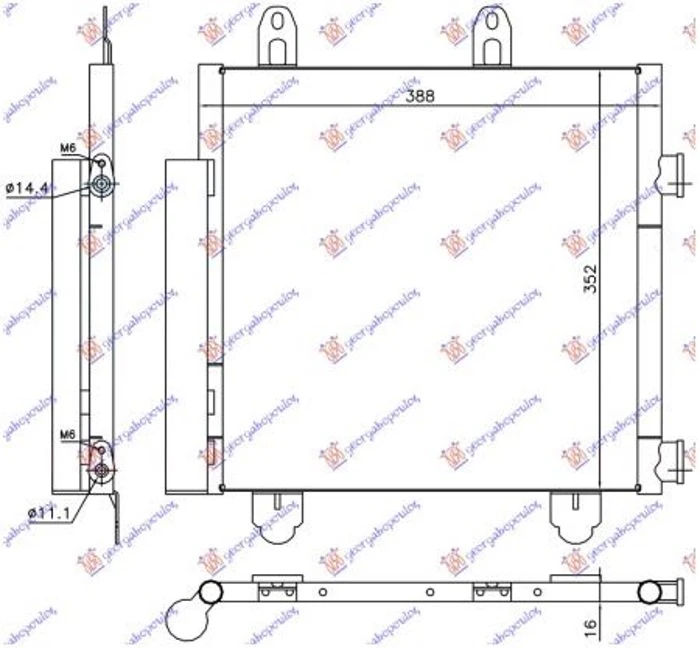HLADNJAK KLIME ZA SVE MODELSE (390x350x16) R134a (MARELLI)