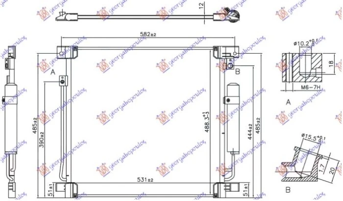 HLADNJAK KLIME ZA SVE MODELSE (515x503x12) (KOYO)