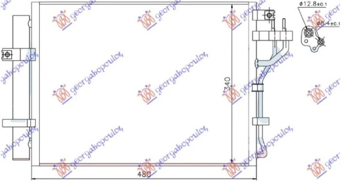 HLADNJAK KLIME ZA SVE MODELSE BENZIN (440x340x16) (NRF)