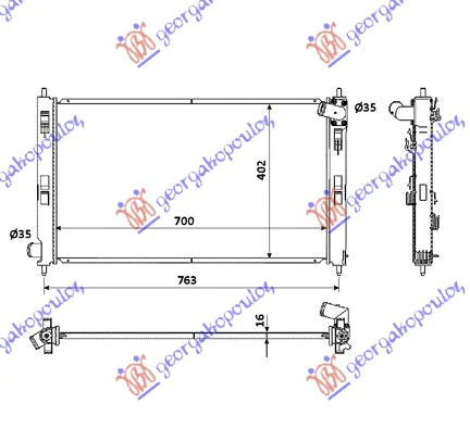 HLADNJAK MOTORA BENZIN-2.0 DIZEL(70x41)