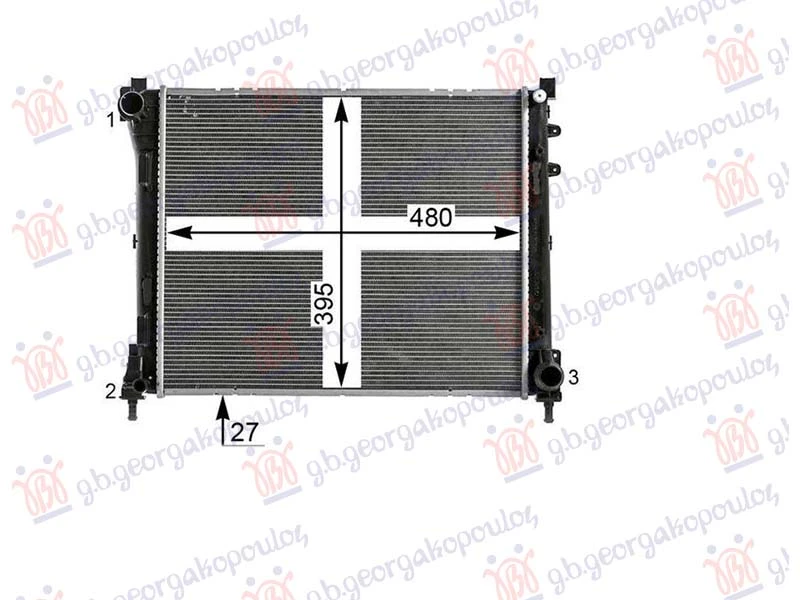 HLADNJAK MOTORA 0.9 BENZIN - 1.3 DIZEL (480x392x34) (MARELLI)