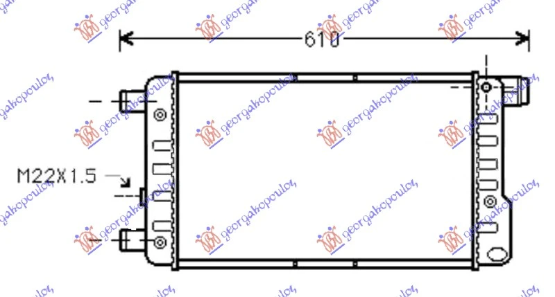 HLADNJAK MOTORA 0.9CC/1.1CC (+/-AC) (45x24) (VALEO)