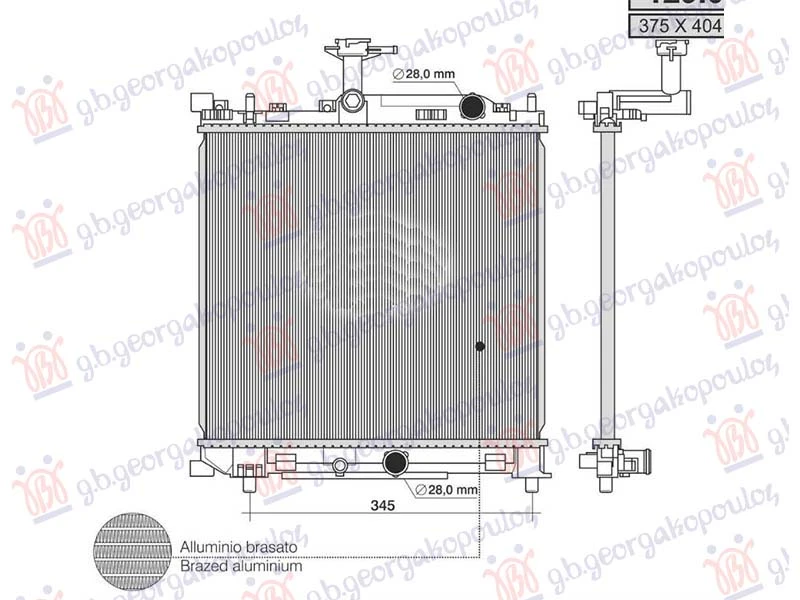 HLADNJAK MOTORA 1.0 BENZIN (404x373x16) (NRF)