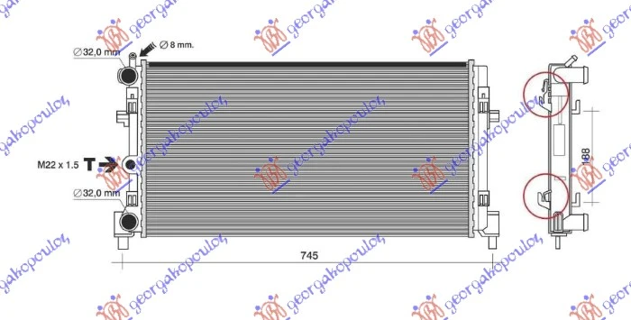 HLADNJAK MOTORA 1.0 BENZIN (MANUELNI) (640x340) (NISSENS)