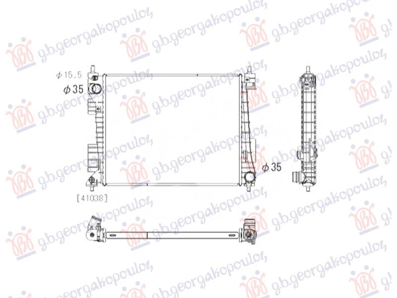 HLADNJAK MOTORA 1.0 BENZIN/HIBRID (480x382) (NISSENS)