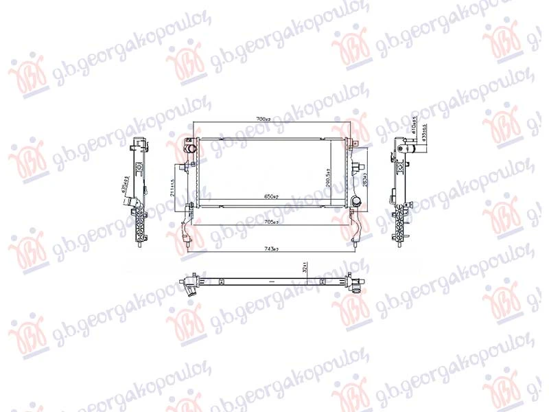 HLADNJAK MOTORA 1.0 T-Gdi BENZIN/HIBRID (650x291) (NISSENS)