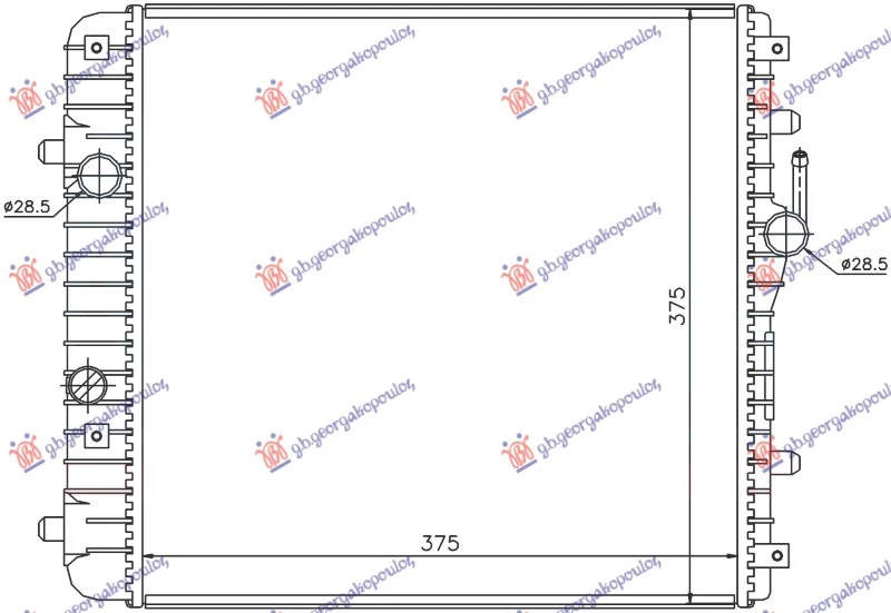 HLADNJAK MOTORA 1.0/1.2 (37.5x38) (MADJARSKA) (ZATVOREN SISTEM) (NRF)
