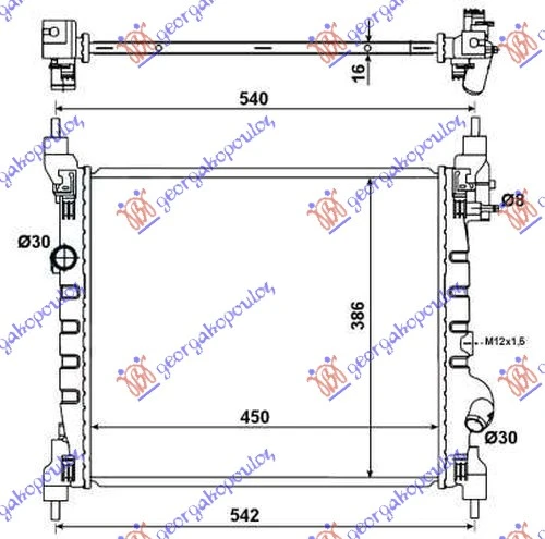 HLADNJAK MOTORA 1.0/1.2i 16V (45x39x17) (KOYO)