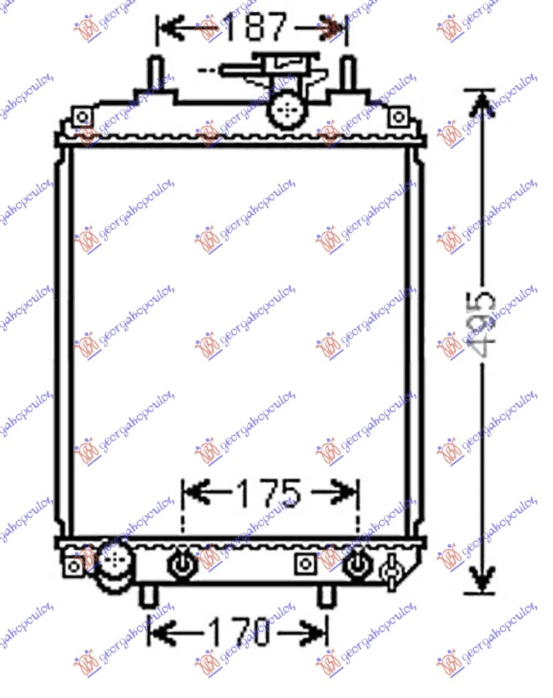 HLADNJAK MOTORA 1.0/1.3/1.5 BENZIN (MAN/AUTO) (400x310) (KOYO)