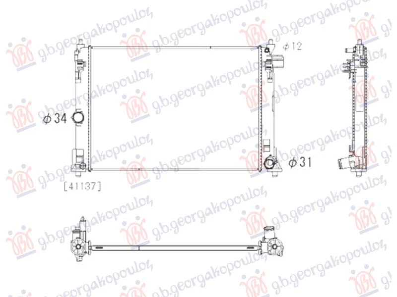 HLADNJAK MOTORA 1.0/1.5 BENZIN (524x388x16)