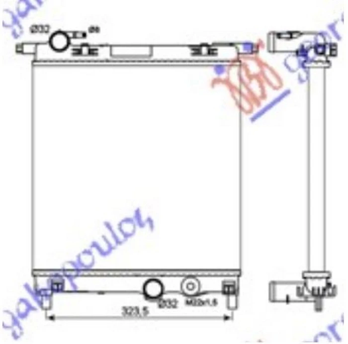 HLADNJAK MOTORA 1.0i 12V (35x36x1.9) (KOYO)
