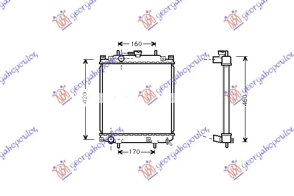 HLADNJAK MOTORA 1.0i 12V (MAN) (37.5x32.5x1.6) (NRF)