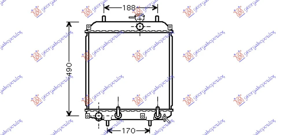 HLADNJAK MOTORA 1.0i 12V (MAN/AUTO) (40x31.7x16) (NRF)