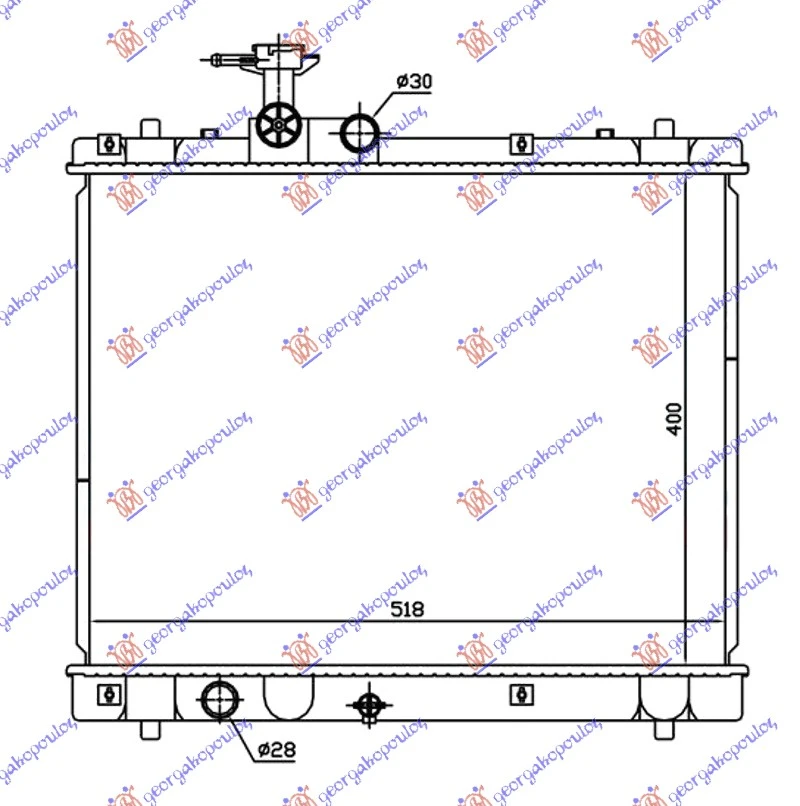 HLADNJAK MOTORA 1.2 BENZIN (MAN) (40x54x16) (MADJARSKA) (KOYO)