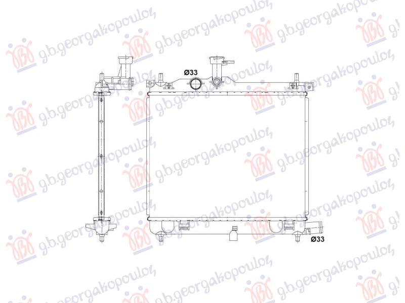 HLADNJAK MOTORA 1.2 BENZIN (MAN) (445x350) (NRF)