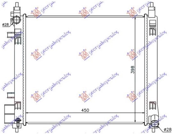 HLADNJAK MOTORA 1.2 DIG (MAN/AUTO) (45x40) (HR12DDR) (KOYO)