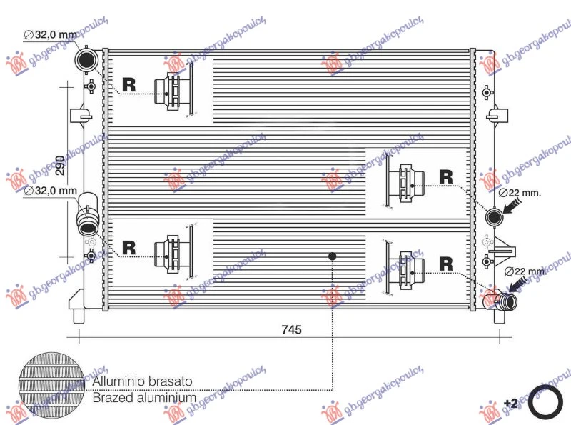 HLADNJAK MOTORA 1.2 TSI (62.5x45.2x34) (NRF)